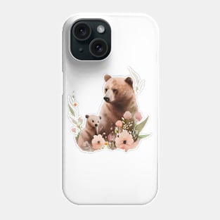 Bear with baby Phone Case