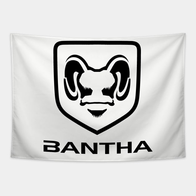 Sci Fi Ram (Black Variant) Tapestry by GloopTrekker