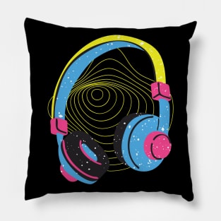 Music is life headphones for music lovers T-Shirt Pillow