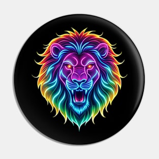 Neon Lion Pin