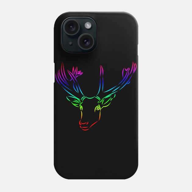 deer in the colors of the rainbow Phone Case by rh_naturestyles