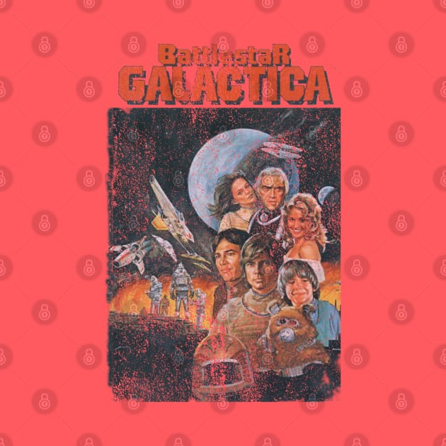 Vintage Distressed Battlestar Galactica by GeekGiftGallery