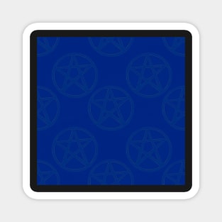Bight Blue Stone Pentagrams Magnet