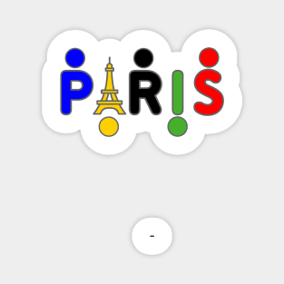 Paris France Olympic color  rings Magnet