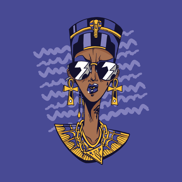 Awesome Modern Nefertiti Illustration by SLAG_Creative