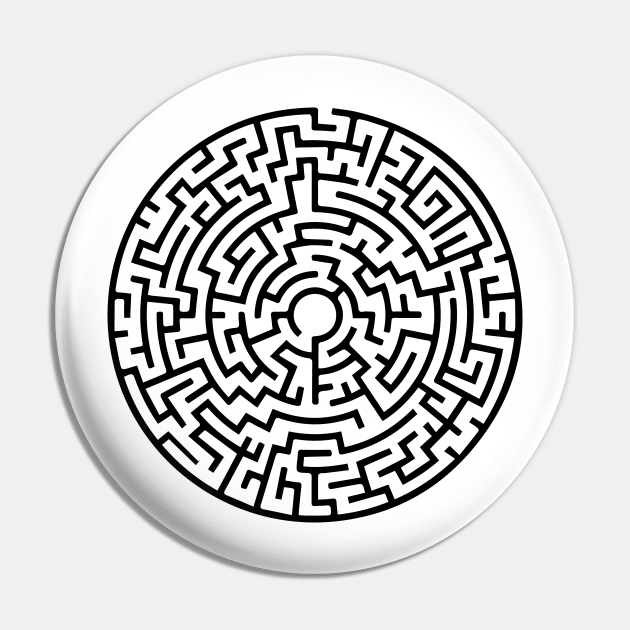 Circular Labyrinth Pin by CelestialStudio