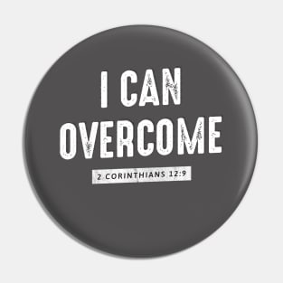 I Can Overcome Bible Verse Pin