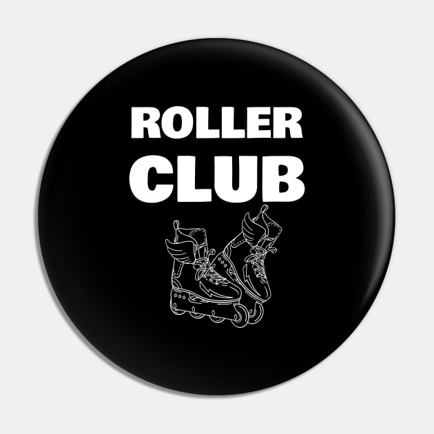 Roller club Gift Design Roller Skating Skater Pin by zeevana