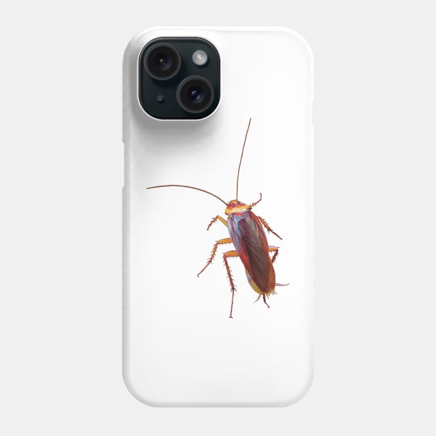 Creepy crawly cockroach. Realistic illustration of cockroach. Cockroach artwork. Unique gift. Phone Case by PlumpPlumStudio