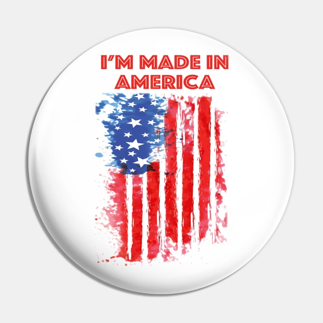 Made In America Pin by Alema Art