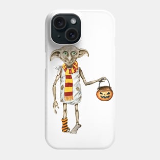 Halloween, watercolor pumpkins,elf, scarf Phone Case