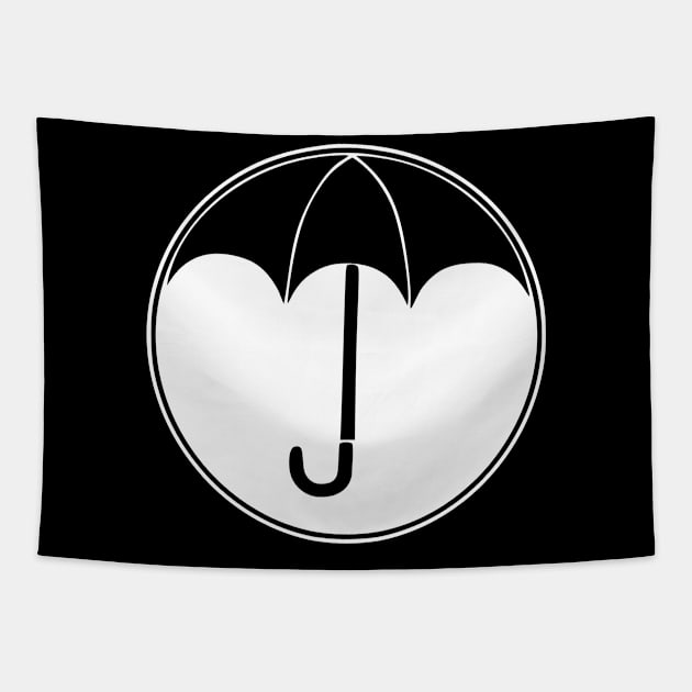 Umbrella Academy Logo Tapestry by DrawingBarefoot