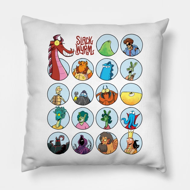 The Slackwyrm Keep Team Pillow by Slack Wyrm