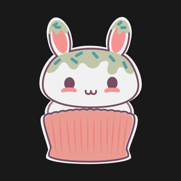 Kawaii Bunny In A Cupcake by happinessinatee