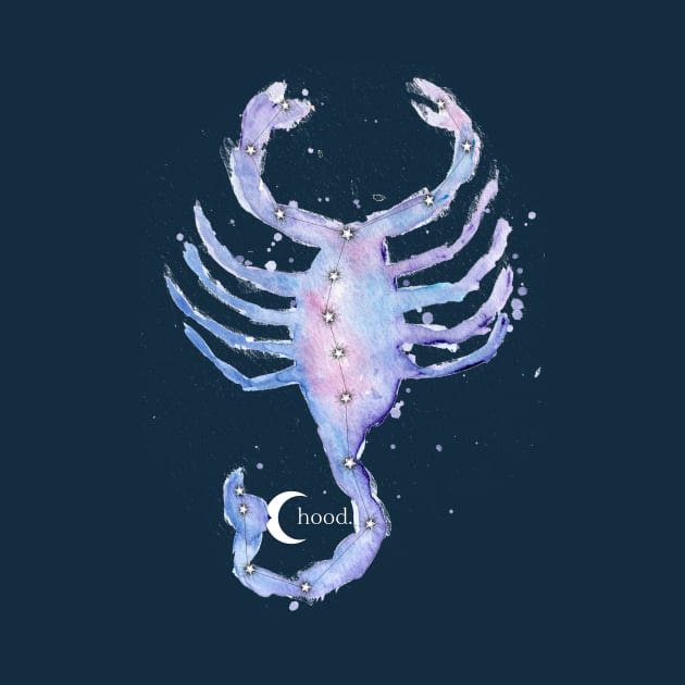 Scorpio Galaxy Watercolor by Dbaudrillier