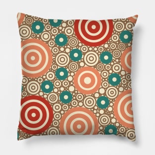 Aztec Warrior Pattern Burst v2 Circle Design Pillow