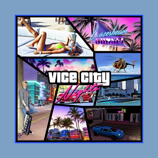 Vice City Nights Album Art by Lazerbeam Sunset