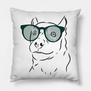 dog in fashionable dark glasses Pillow