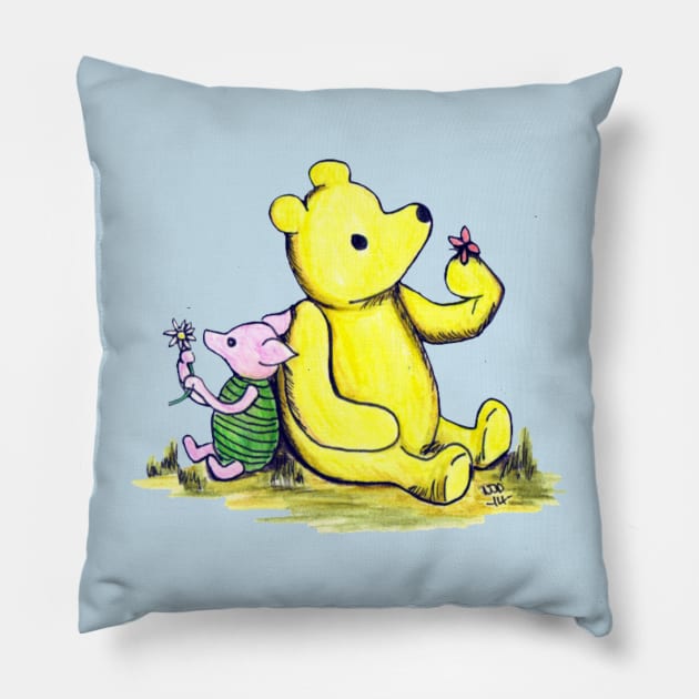 Winnie the Pooh and Piglet Pillow by Alt World Studios