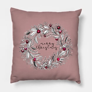 Christmas Gift - Xmas Wreath - Merry Christmas Pillow