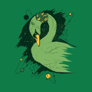 Forrest Green Swan Among The Stars T-Shirt