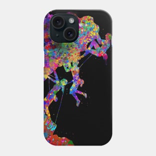 Climber friendship watercolor art Phone Case