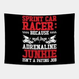 Sprint Car Dirt Track Racing Tapestry