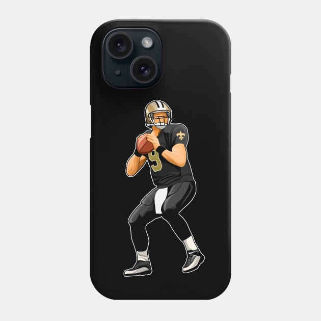 Drew Brees #9 Passes The Ball Phone Case by GuardWall17