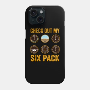 Check Out My Six Pack Pilot Funny Aviation Lover Phone Case