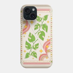 Epipremnum Aureum Golden Photos Plant Illustration with Playing Card Design for Plant Mom Plant Daddy Phone Case