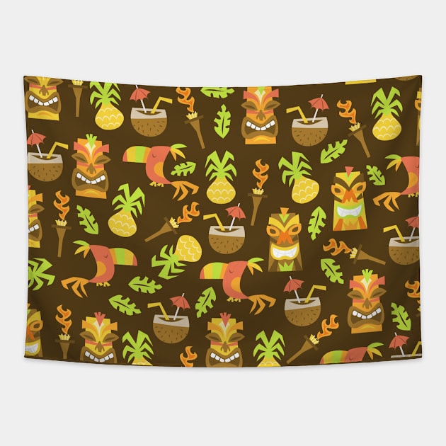 Tiki Beaky Tapestry by EnchantedTikiTees