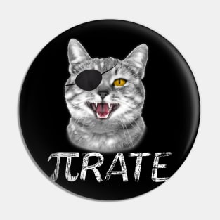 Pi Day Math Science Cat Pirate Pin