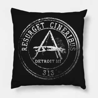 Detroit Passport Stamp Pillow