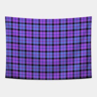 Campbell | Wild Candy | Cute Purple and Blue Plaid Tapestry