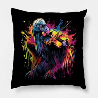 Vulture Playing Violin Pillow