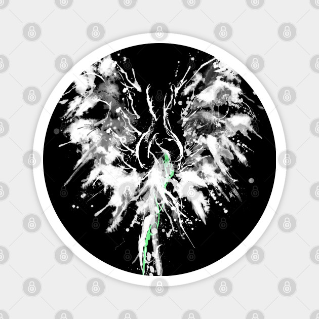 Phoenix Abstract Painting Bird White 1 Phoenix Bird Magnes