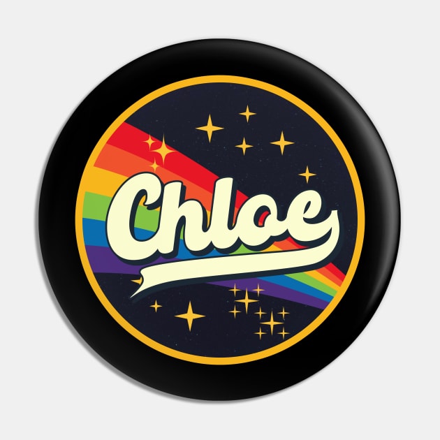 Chloe // Rainbow In Space Vintage Style Pin by LMW Art