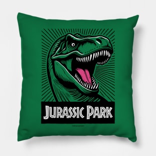 Jurassic Park Rexy Roar Pop Art Pillow