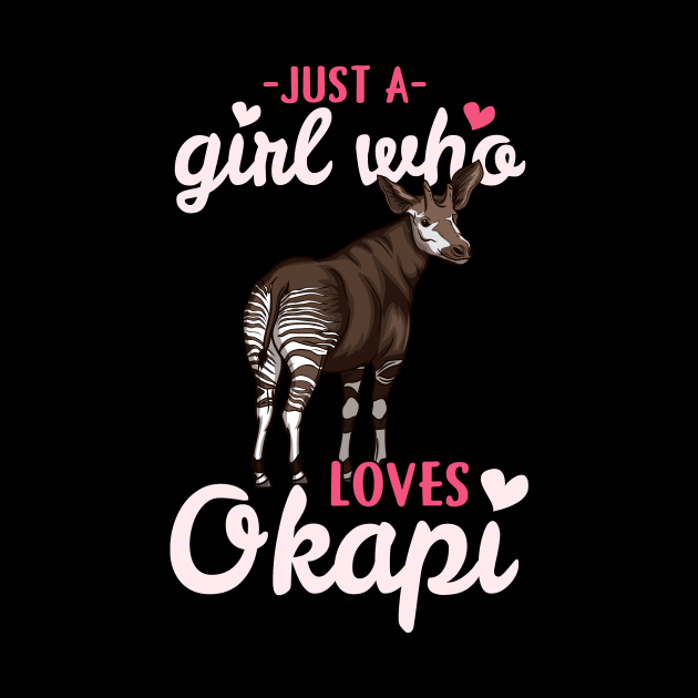 Just a Girl who loves Okapi I Zebra Forest Giraffe design by biNutz