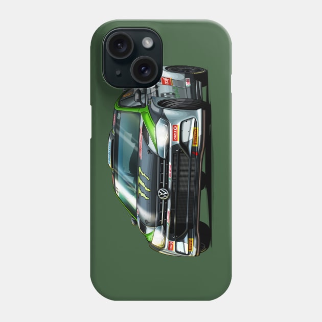 Oliver Solberg R5 Rally Car Phone Case by Mario Ramos Rally Art