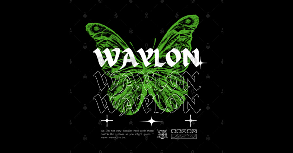 Waylon // Butterfly - Waylon Jennings - Sticker | TeePublic