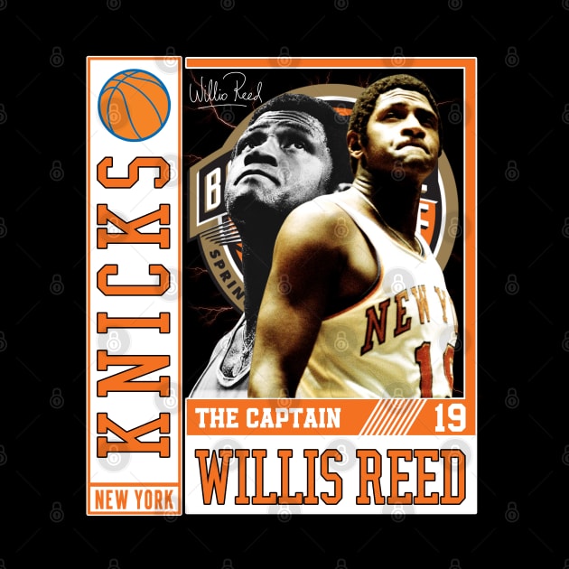 Willis Reed The Captain Basketball Legend Signature Vintage Retro 80s 90s Bootleg Rap Style by CarDE