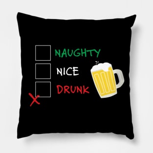 Naughty Nice Drunk Pillow