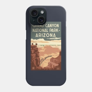 A Vintage Travel Art of the Grand Canyon National Park - Arizona - US Phone Case