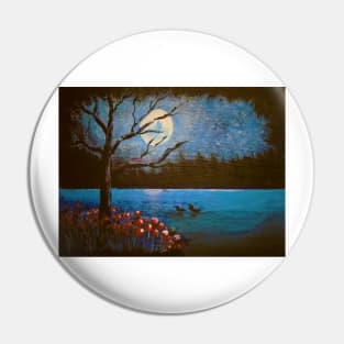 Moonlight night Pin