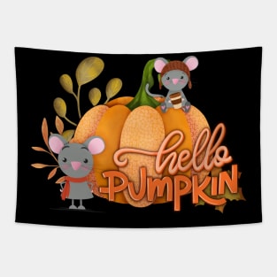 Hello pumpkin cute design Tapestry