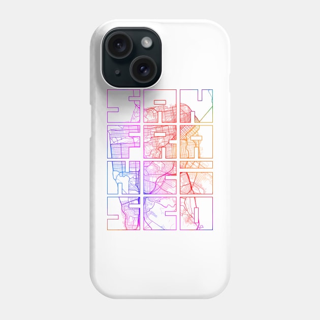 San Francisco, USA City Map Typography - Colorful Phone Case by deMAP Studio