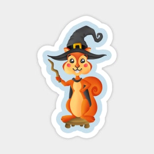Cute Wizard Squirrel Magnet