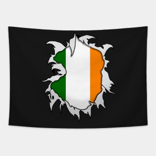 Irish Flag Torn Tapestry