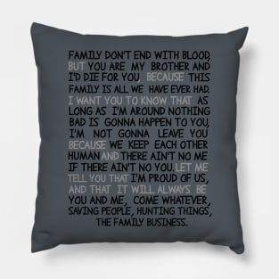 SPN QUOTES Pillow